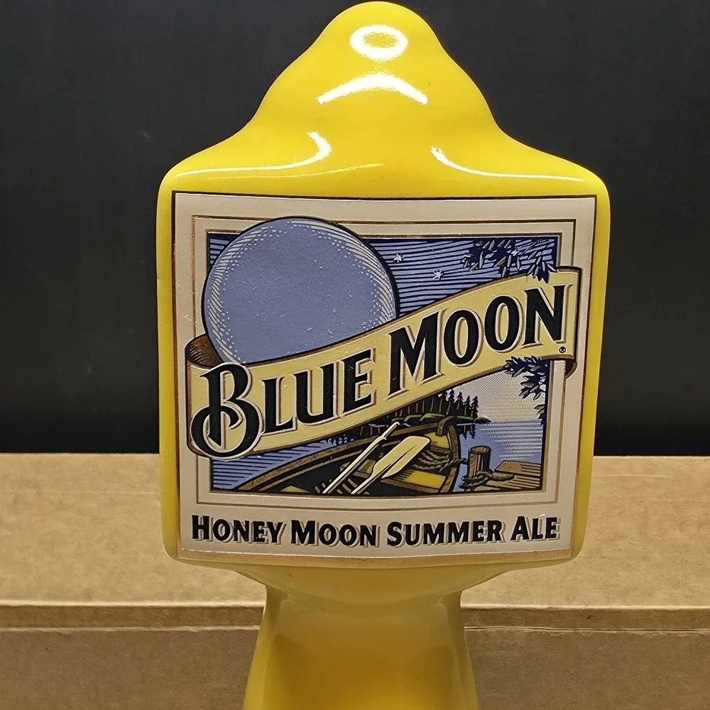 Ceramic Blue Moon Honey Moon Summer Ale Beer Tap Handle - 10